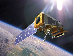 Artist rendering of the Suomi National Polar-orbiting Partnership satellite (NPP), which NASA launched on October 28, 2011 from Vandenberg Air Force Base in California. (Credit: NOAA) 